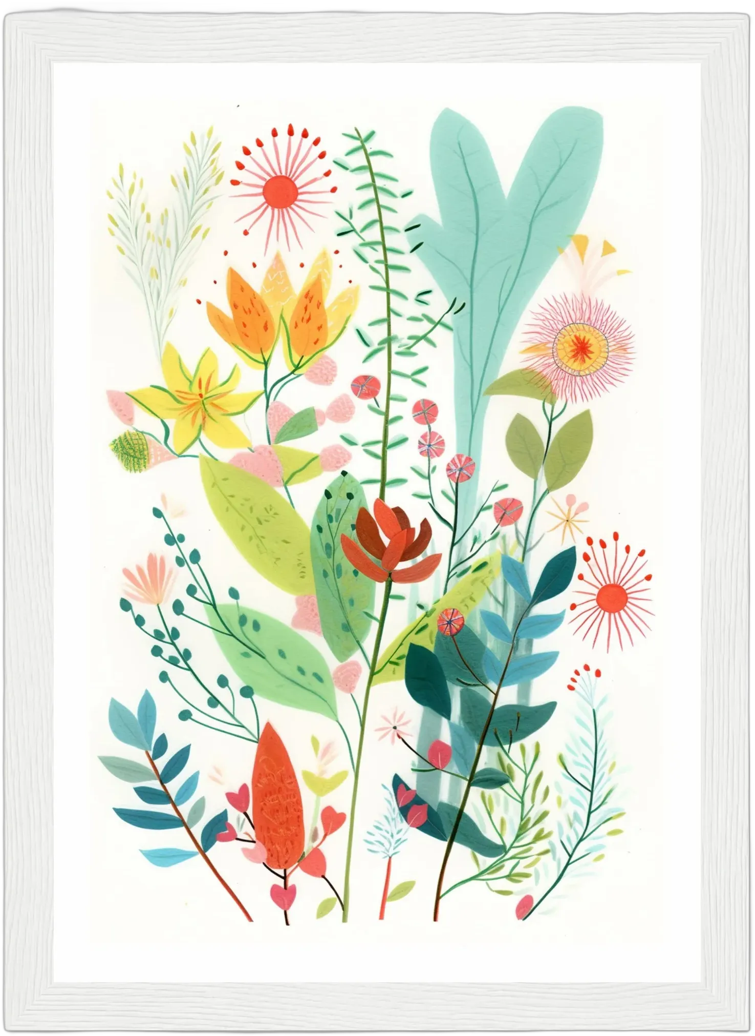Charming Floral Oasis Wall Art Print