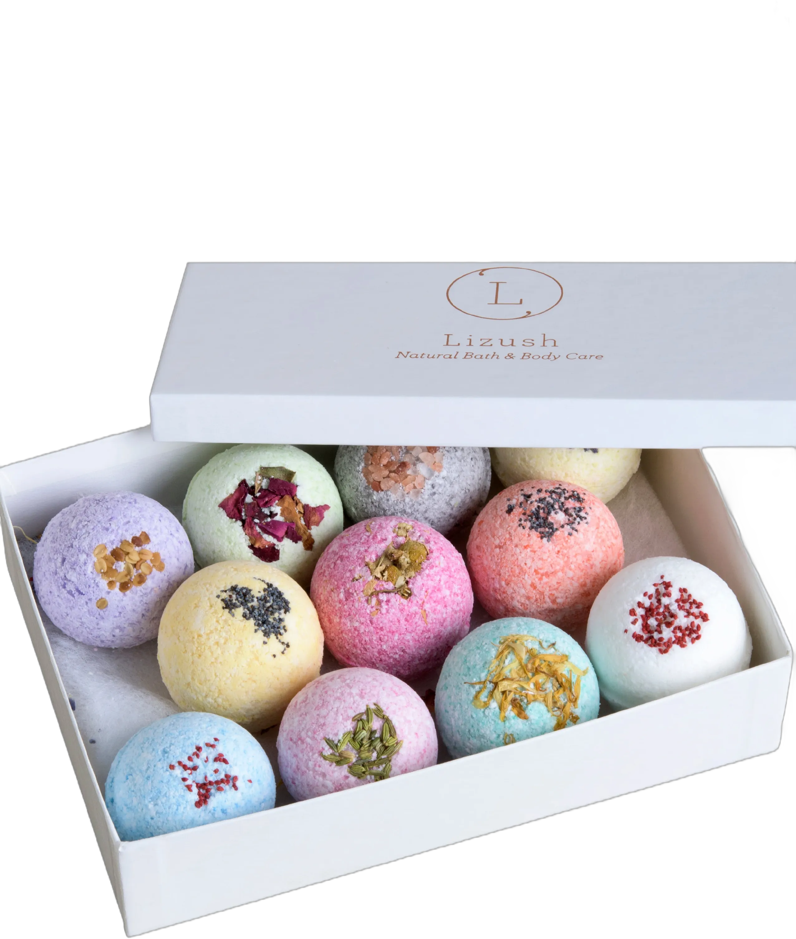 Lizush Bath Bombs Gift Box with 12 Bombs