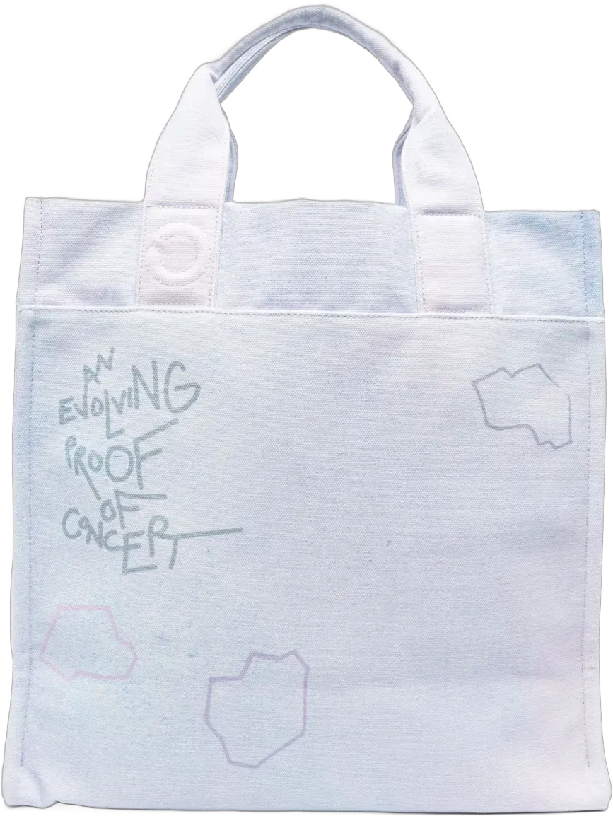 slogan-print cotton tote bag