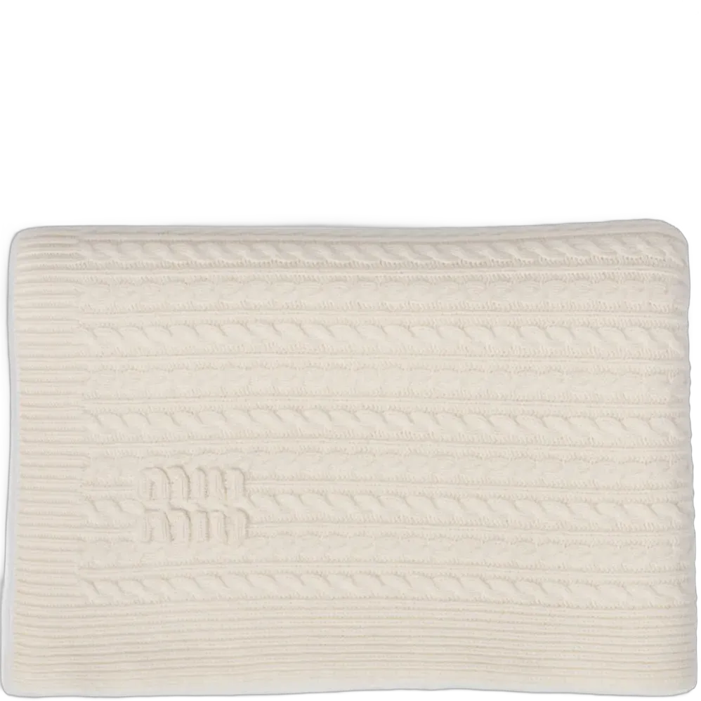 cable-knit cashmere throw