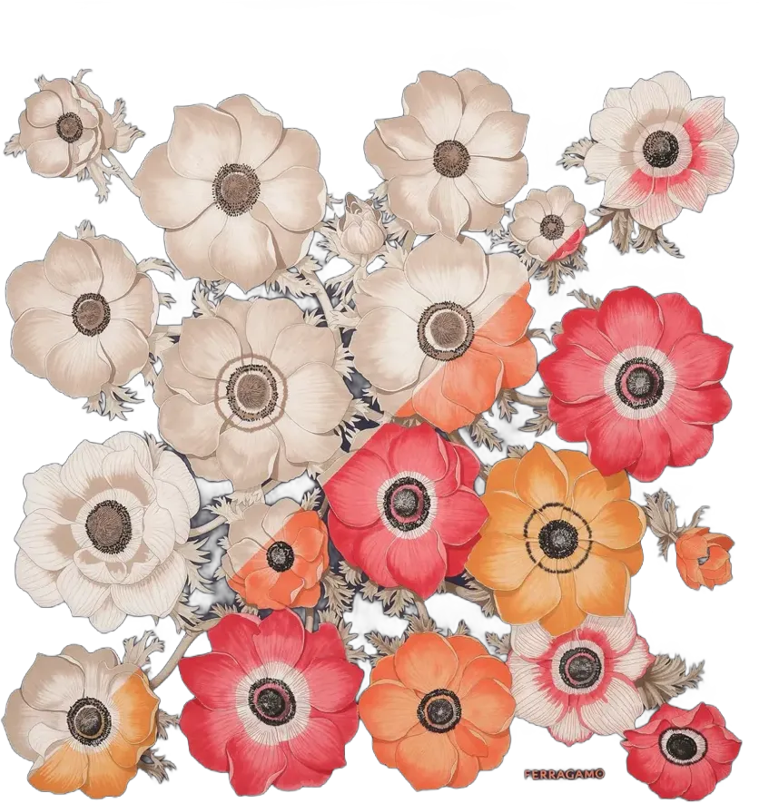 floral-print silk scarf