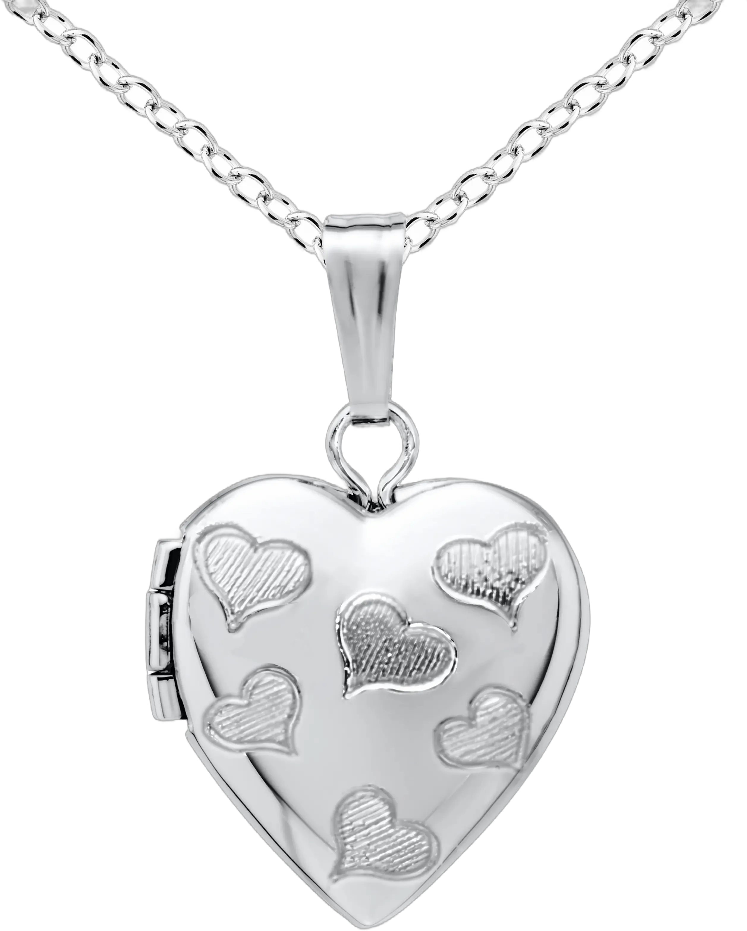 Mignonette Sterling Silver Heart Locket Necklace