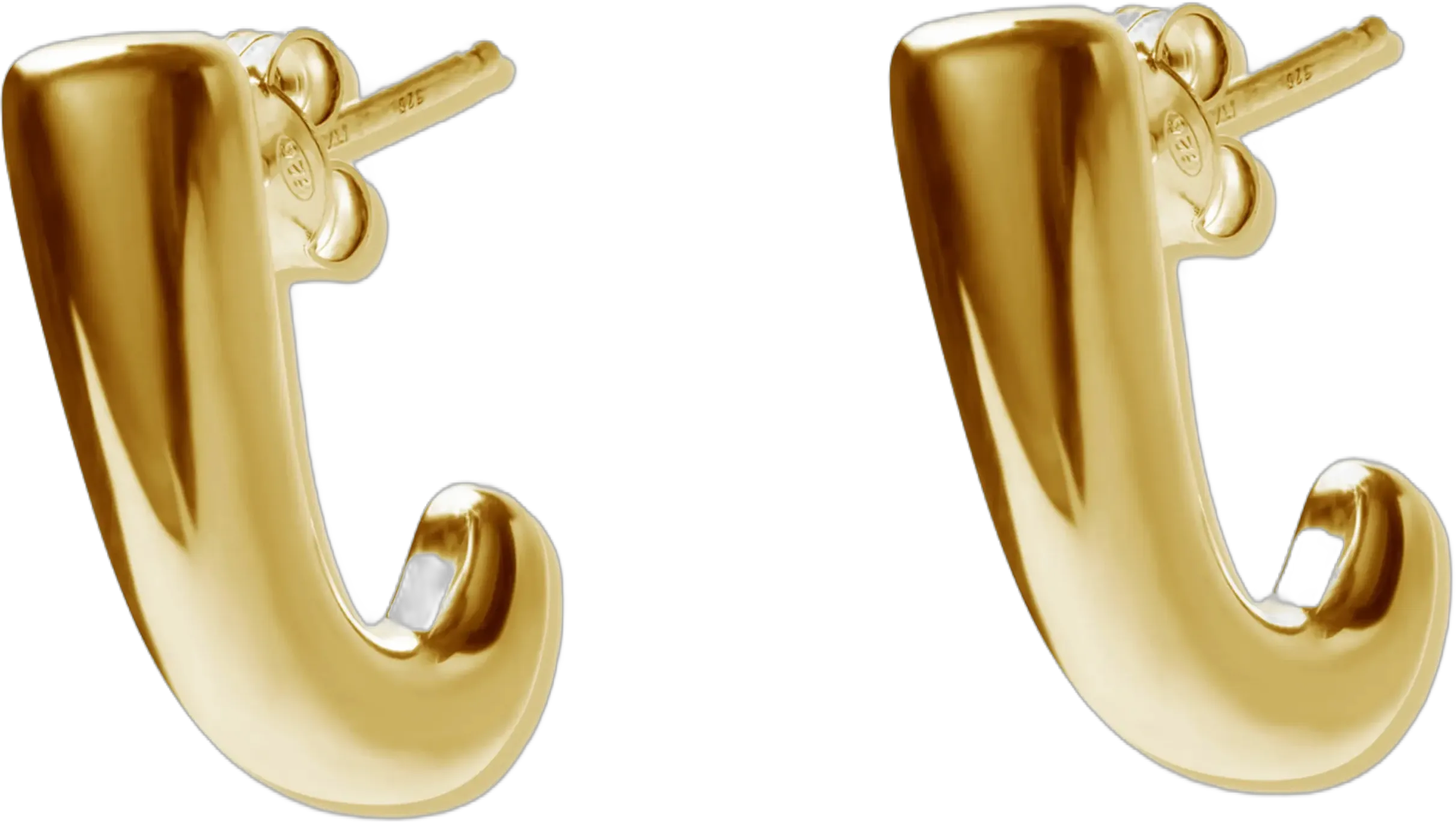 Argento Vivo Sterling Silver J-Hoop Earrings