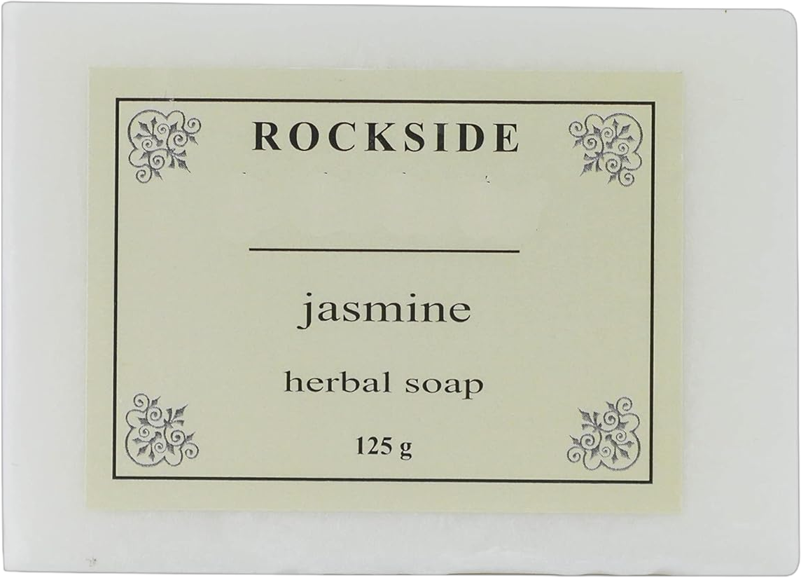 Rockside Jasmine Handmade Soap Bar - Pack Of 2, 125 Grams Each | Natural Herbal Soap Set For Women | Handmade Moisturizing Artisan Soap | Handmade Soap Bar For Women |Hand Made Soap Jasmine